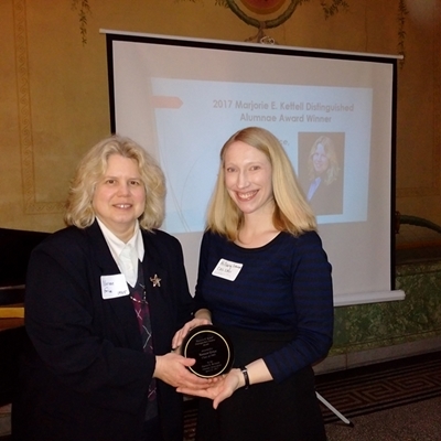 Noreen Grice Receiving Marjorie Kettell Alumni Award